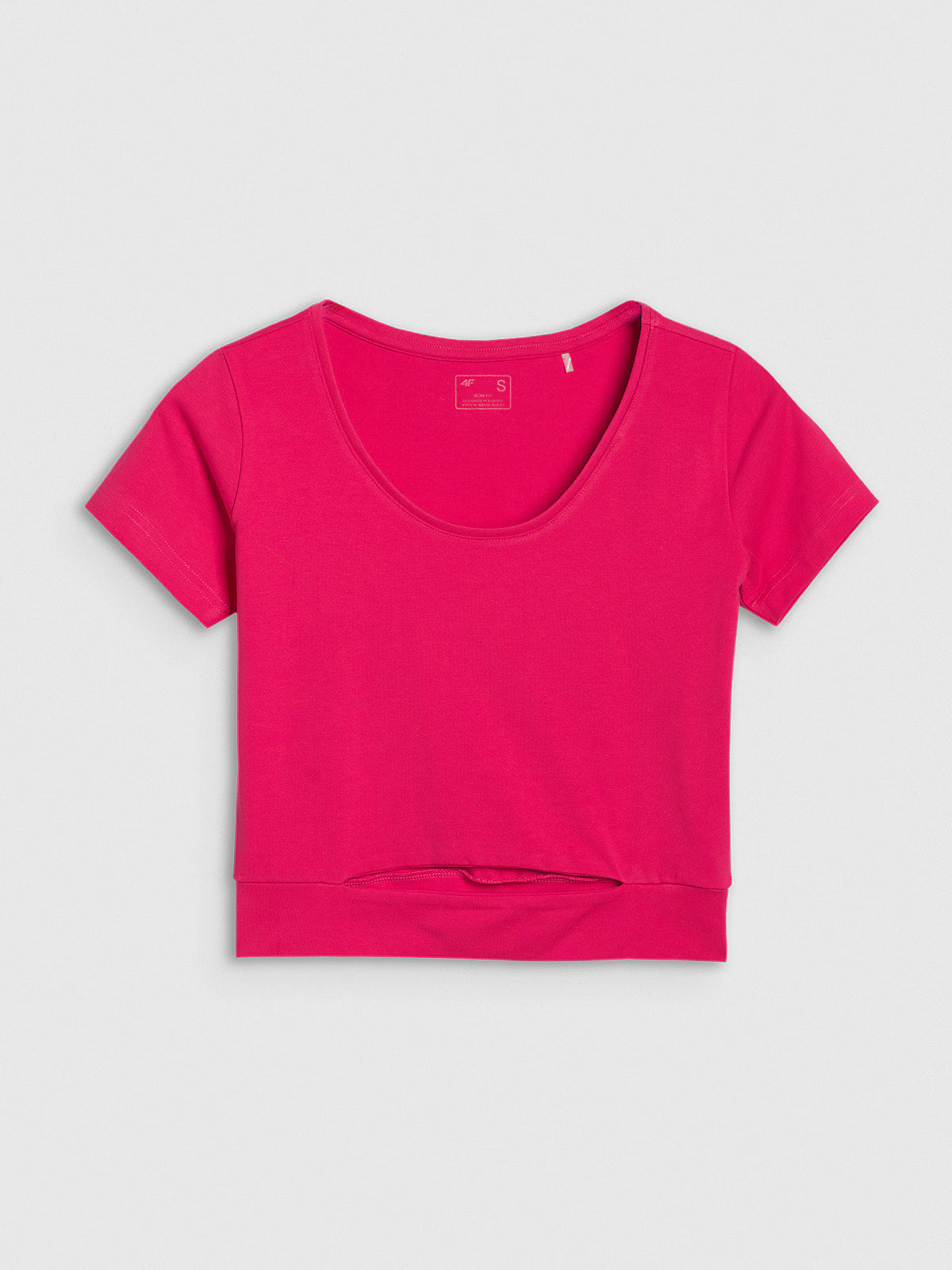 T-shirt crop top gładki damski