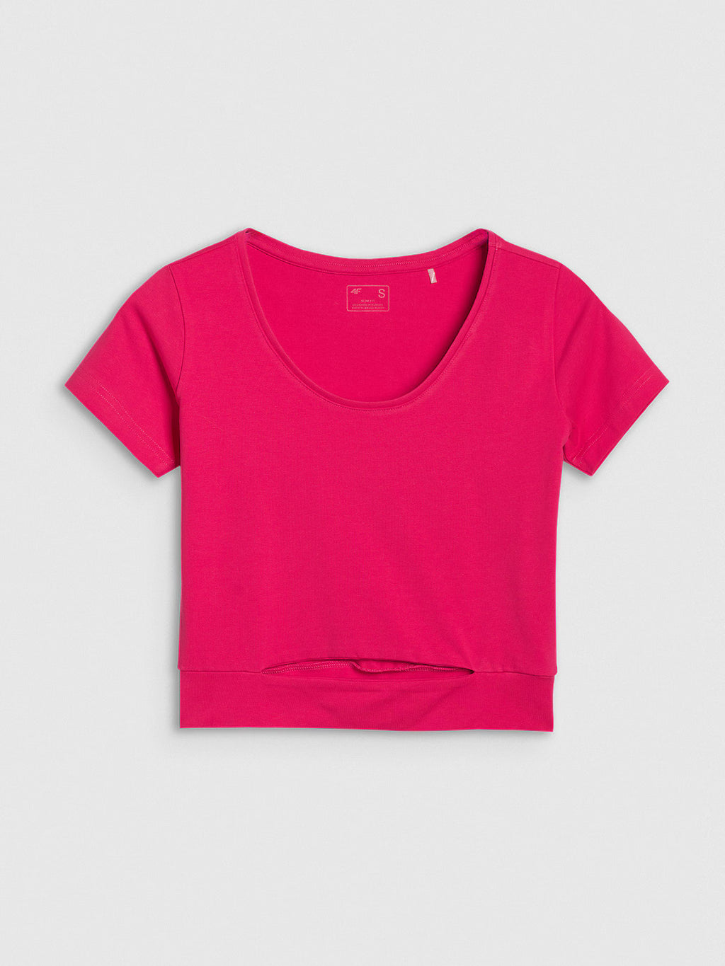 T-shirt crop top gładki damski