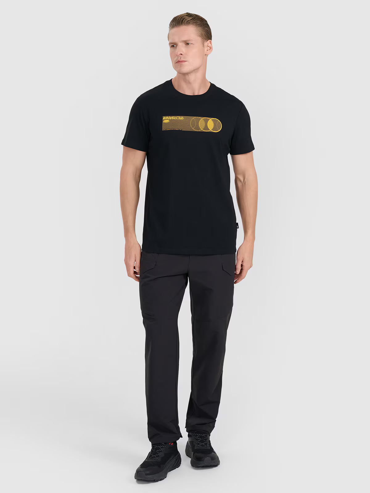 T-shirt regular z nadrukiem męski