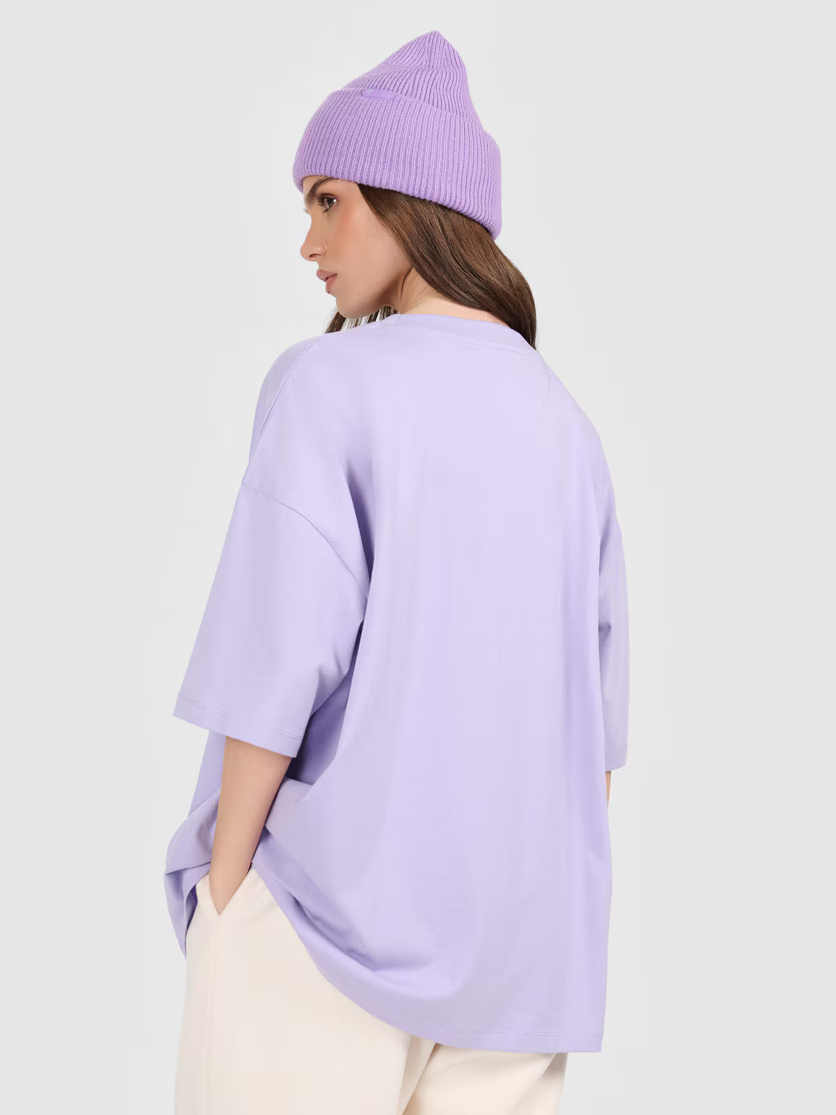 T-shirt loose z nadrukiem damski