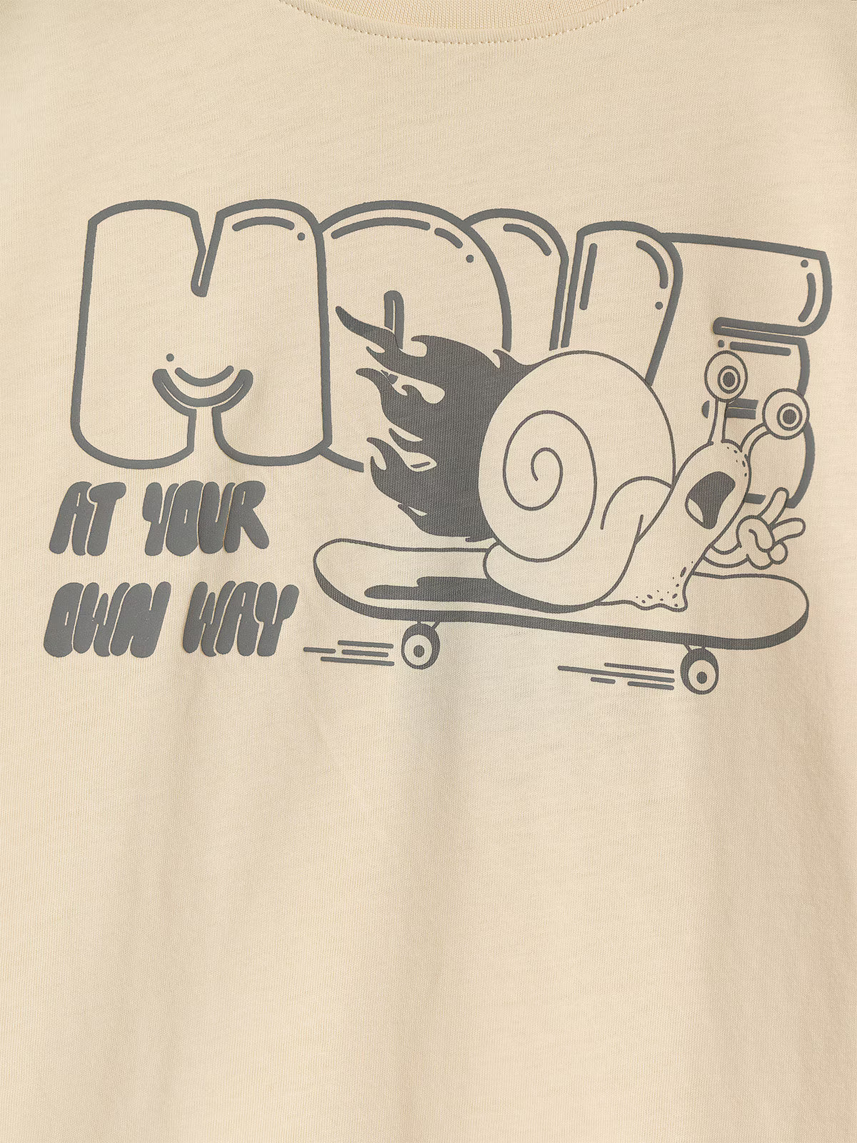 T-shirt oversize z nadrukiem chłopięcy