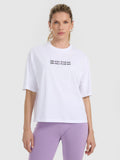 T-shirt oversize z nadrukiem damski