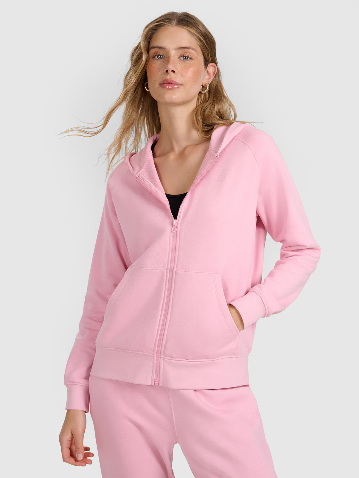 Bluza dresowa rozpinana z kapturem damska
