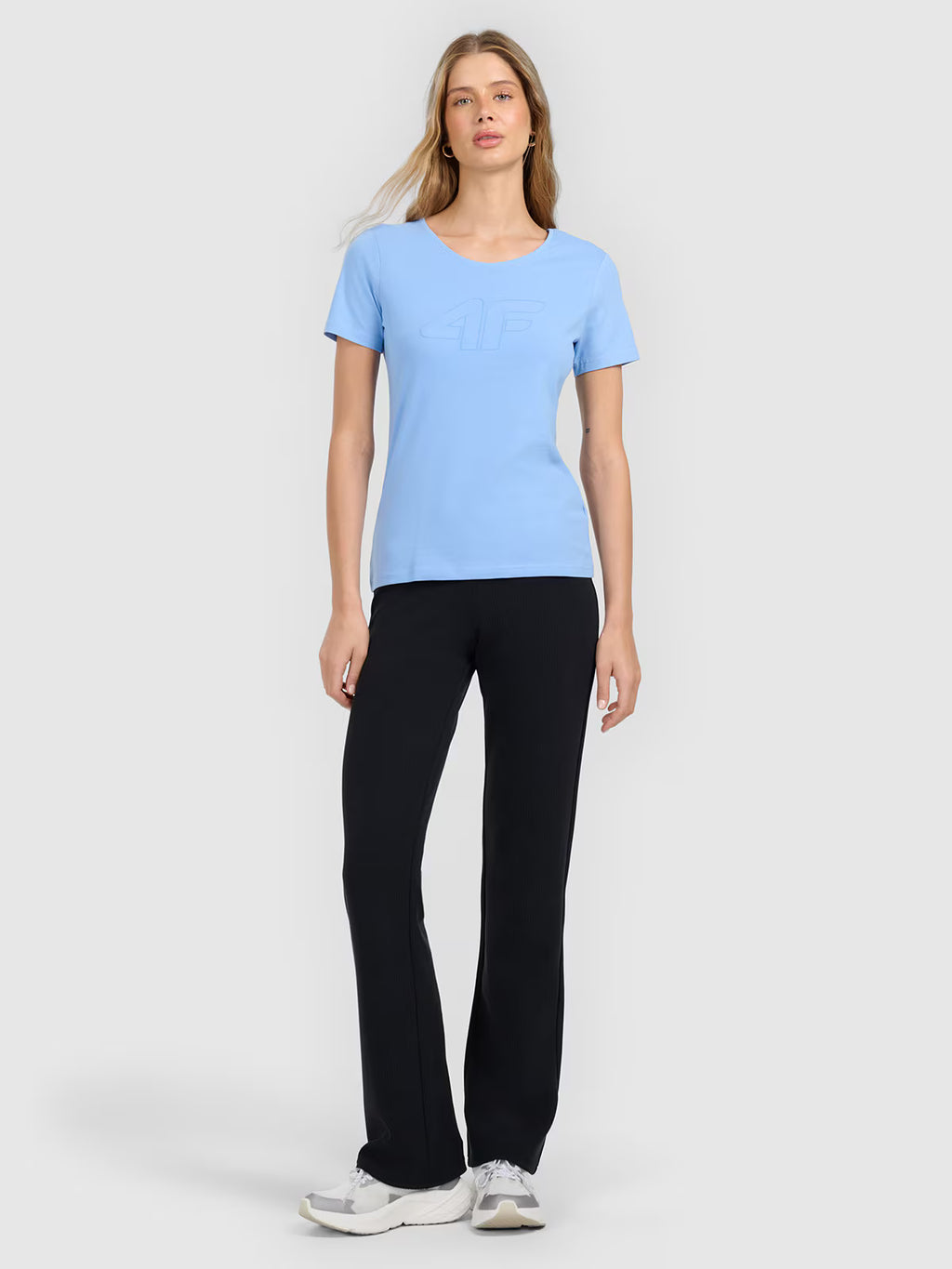 T-shirt slim z nadrukiem damski