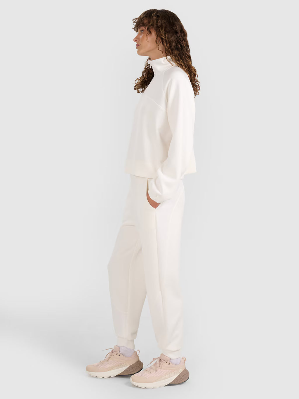 Bluza dresowa nierozpinana z modalem damska