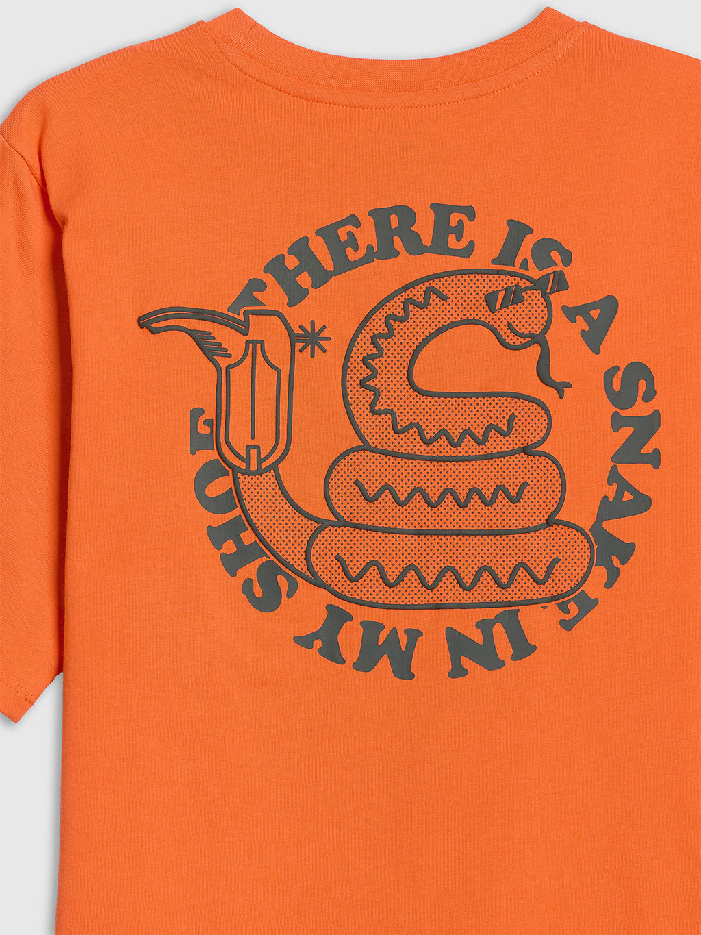 T-shirt loose z nadrukiem chłopięcy