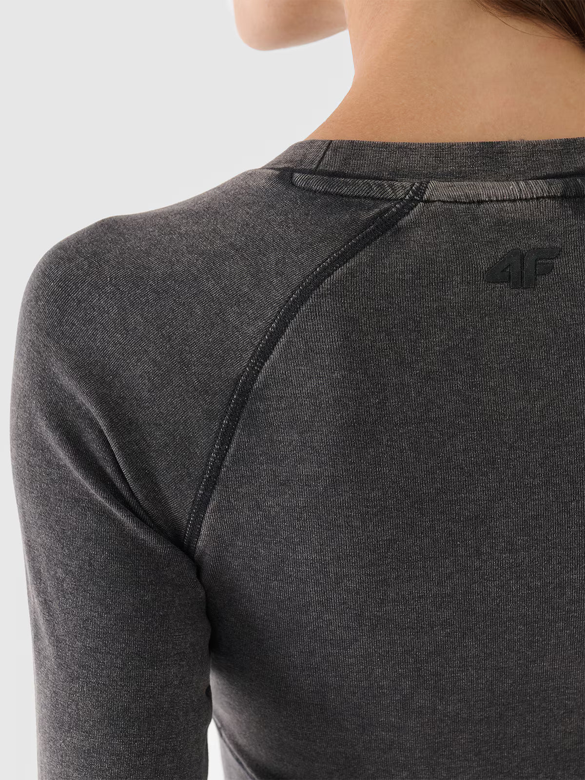 Longsleeve cropped gładki damski