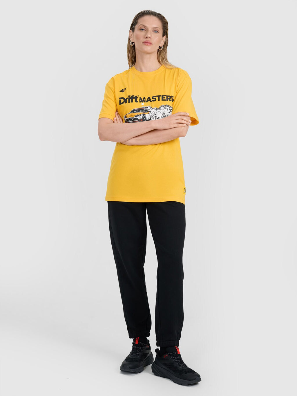 T-shirt regular z nadrukiem uniseks 4F x Drift Masters