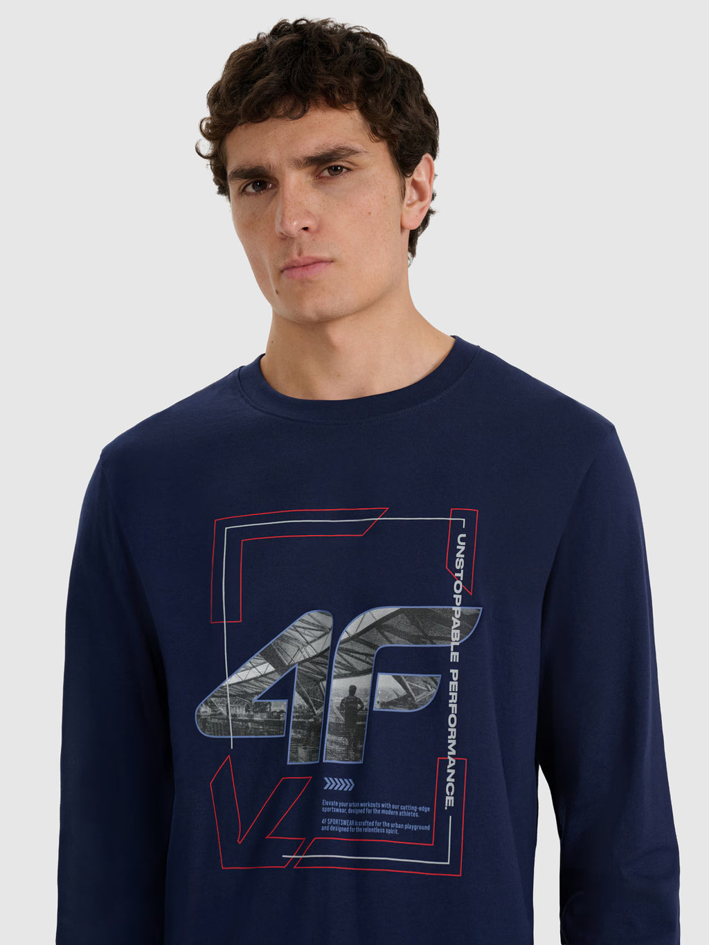 Longsleeve regular z nadrukiem męski