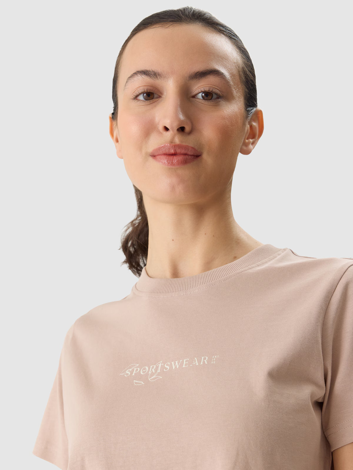 T-shirt regular z nadrukiem damski