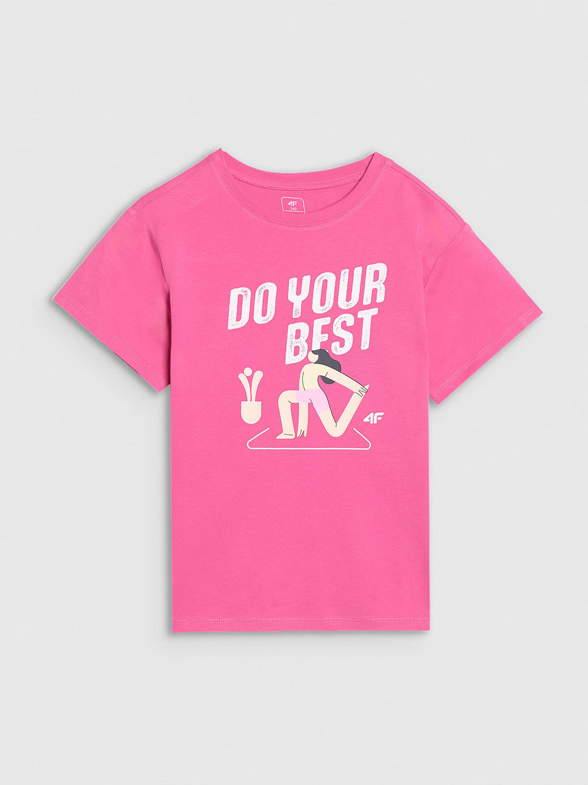 T-shirt regular z nadrukiem dziewczęcy