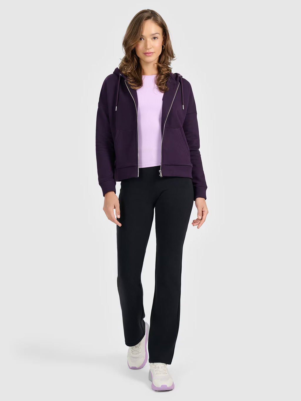 Bluza dresowa rozpinana z kapturem damska
