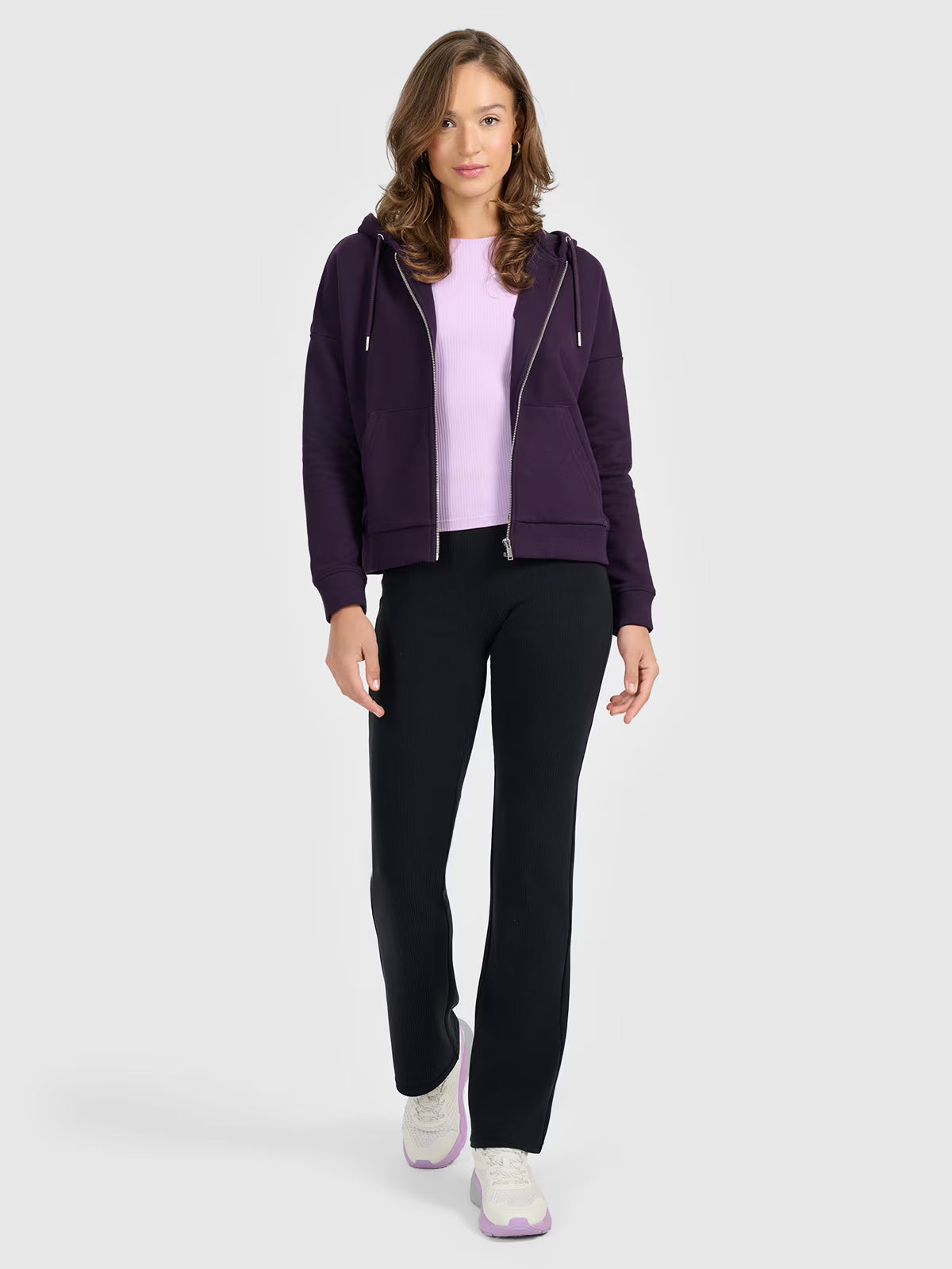 Bluza dresowa rozpinana z kapturem damska