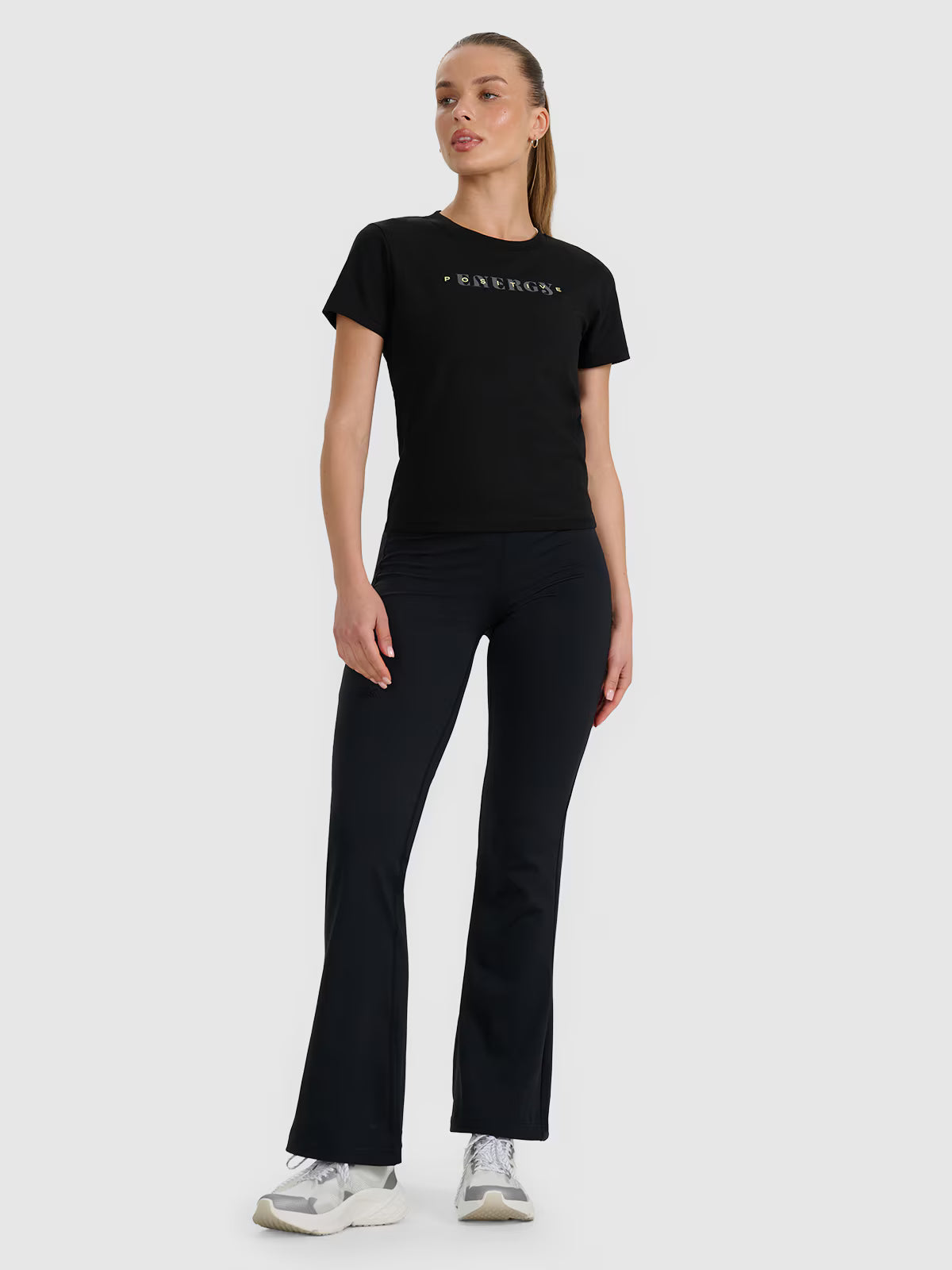 T-shirt slim z nadrukiem damski