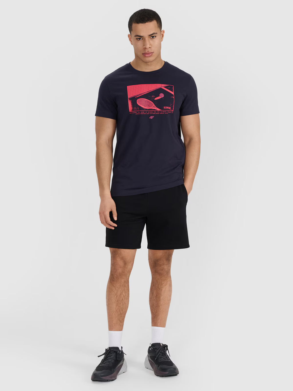 T-shirt regular z nadrukiem męski