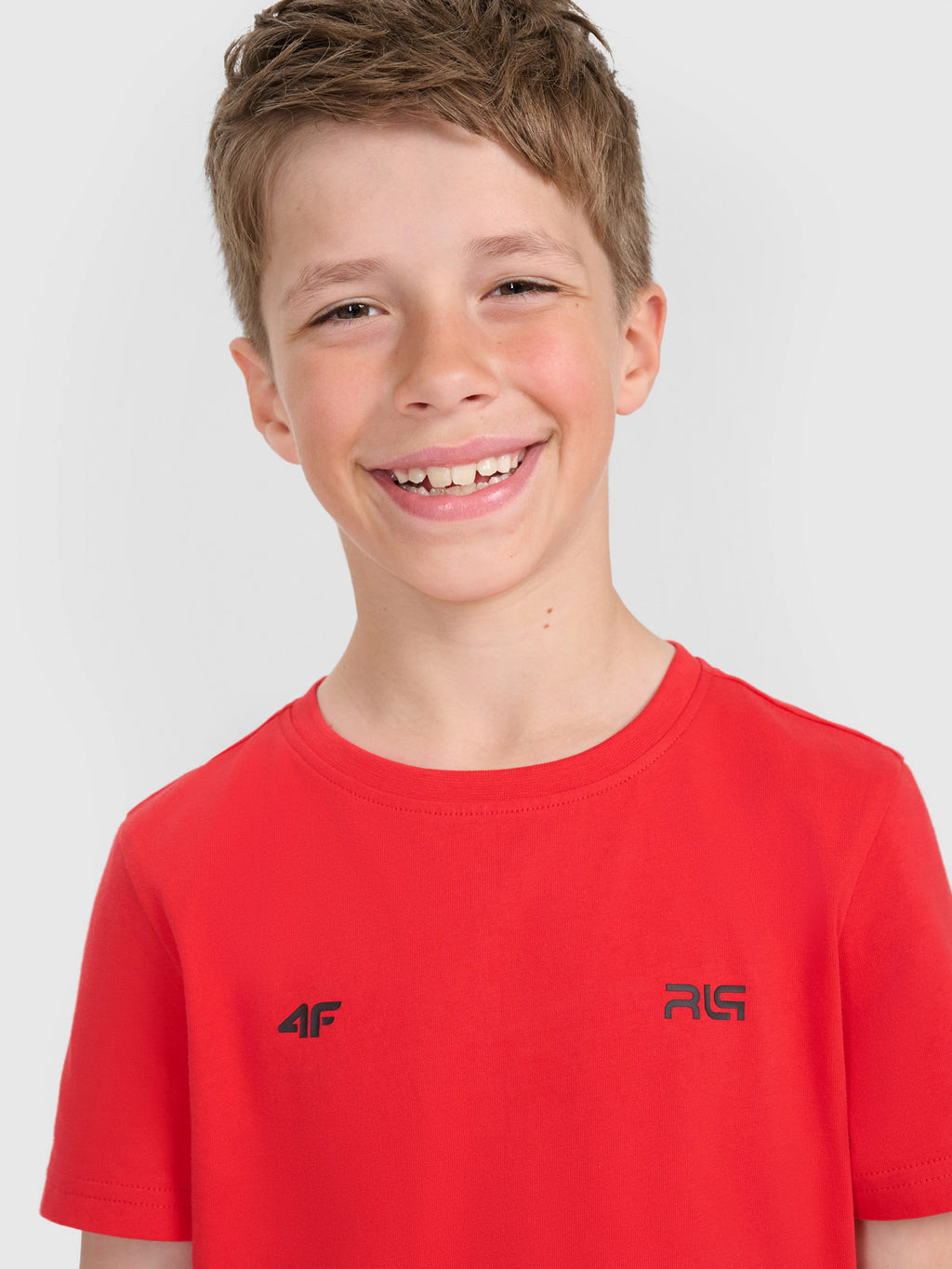 T-shirt regular z nadrukiem dziecięcy 4F JUNIOR x Robert Lewandowski