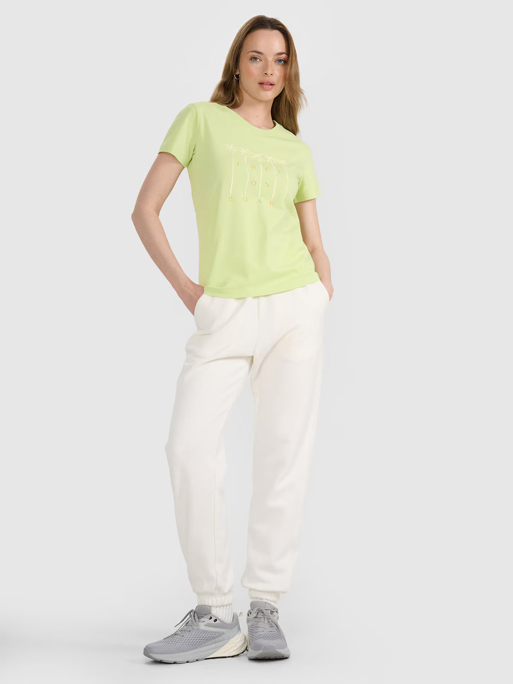 T-shirt regular z nadrukiem damski