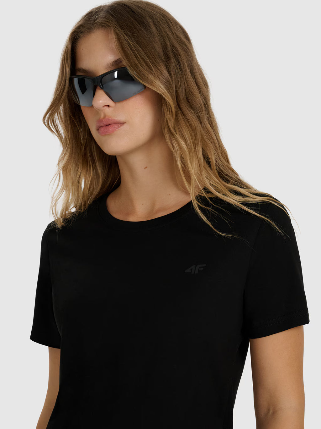 T-shirt regular gładki damski