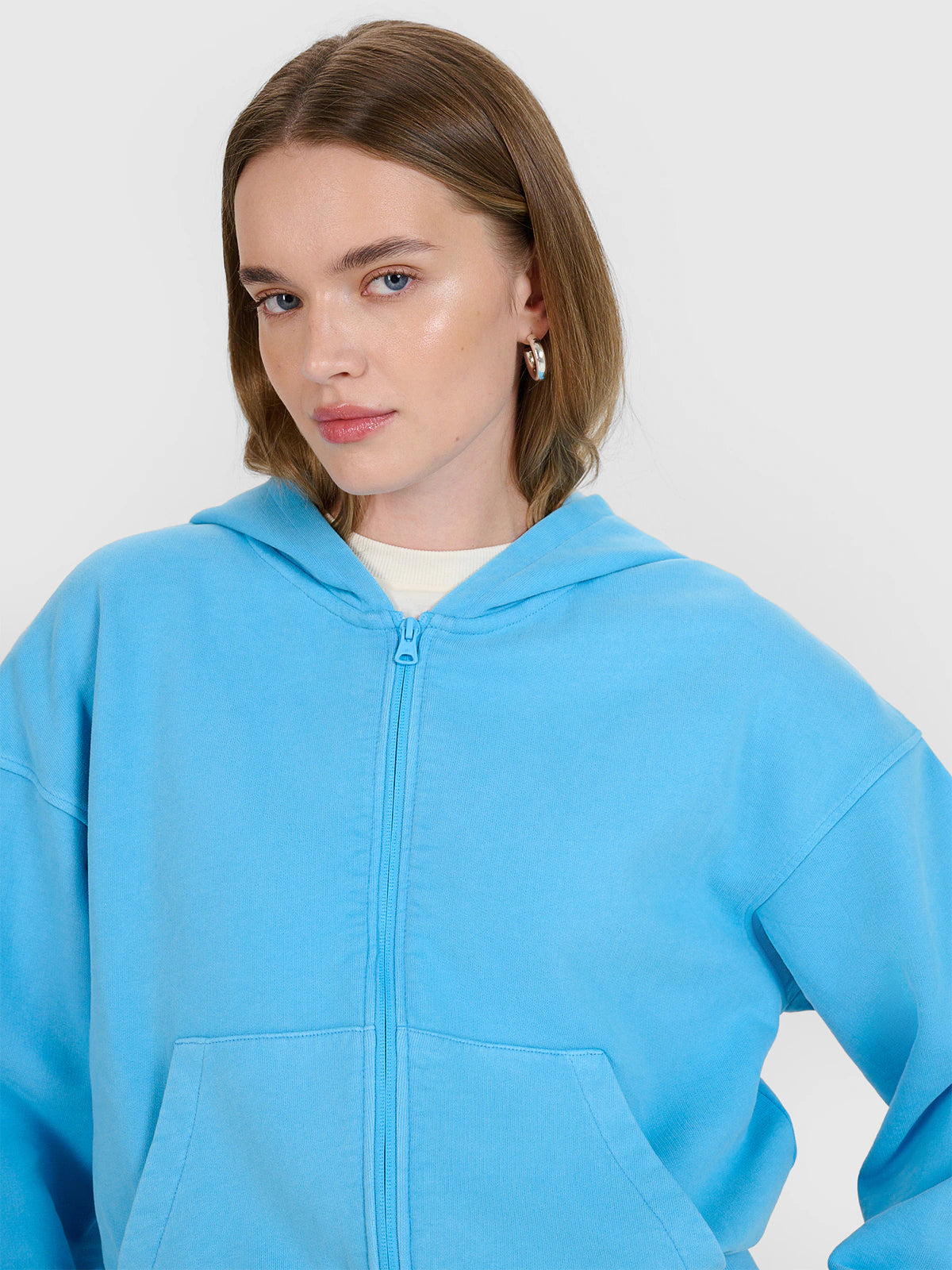 Bluza dresowa rozpinana z kapturem damska