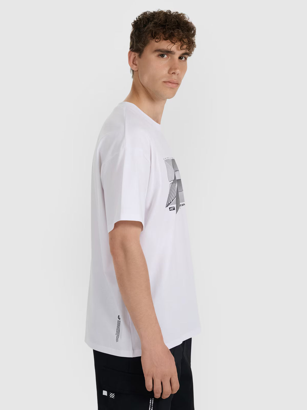 T-shirt regular z nadrukiem męski