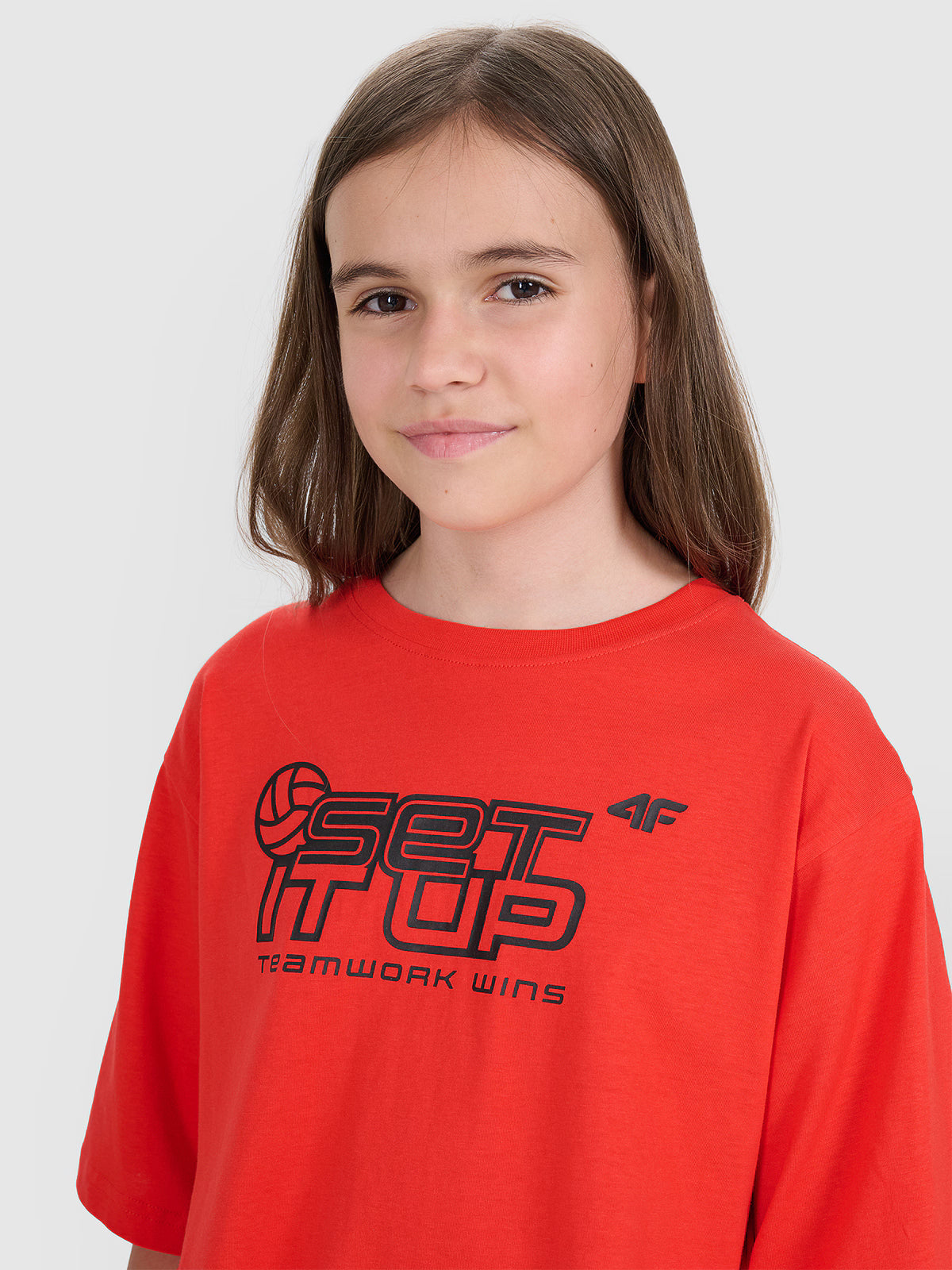 T-shirt oversize z nadrukiem dziecięcy