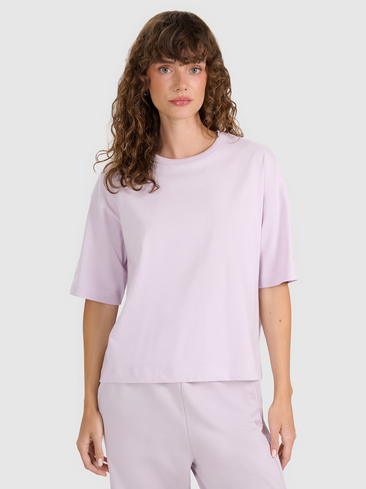 T-shirt oversize gładki damski