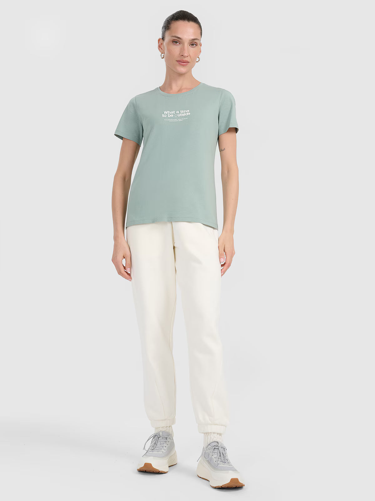 T-shirt regular z nadrukiem damski