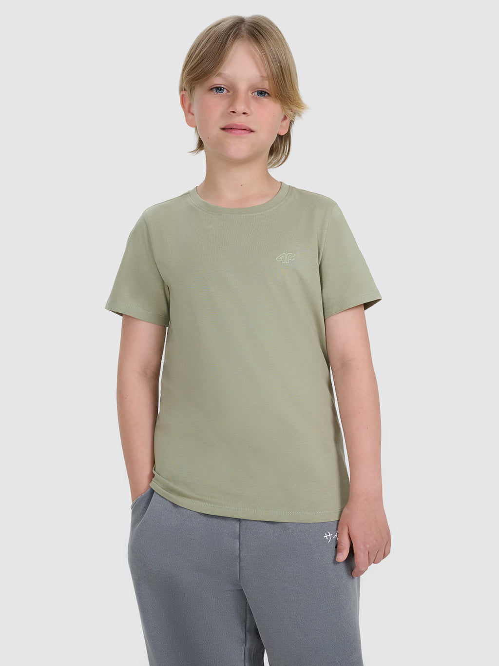 T-shirt regular gładki chłopięcy