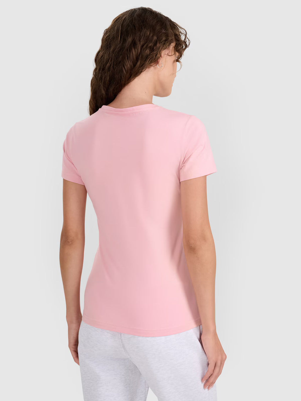 T-shirt slim gładki damski