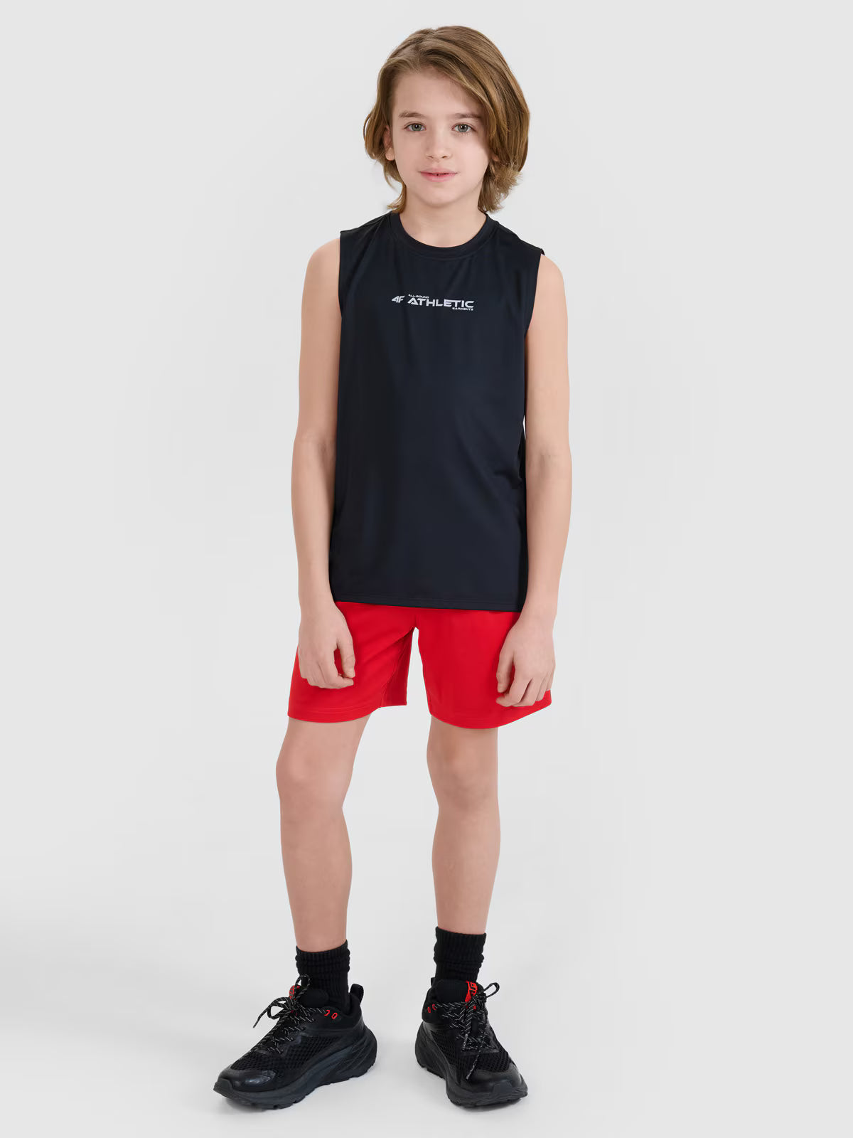 Tank top sportowy szybkoschnący chłopięcy