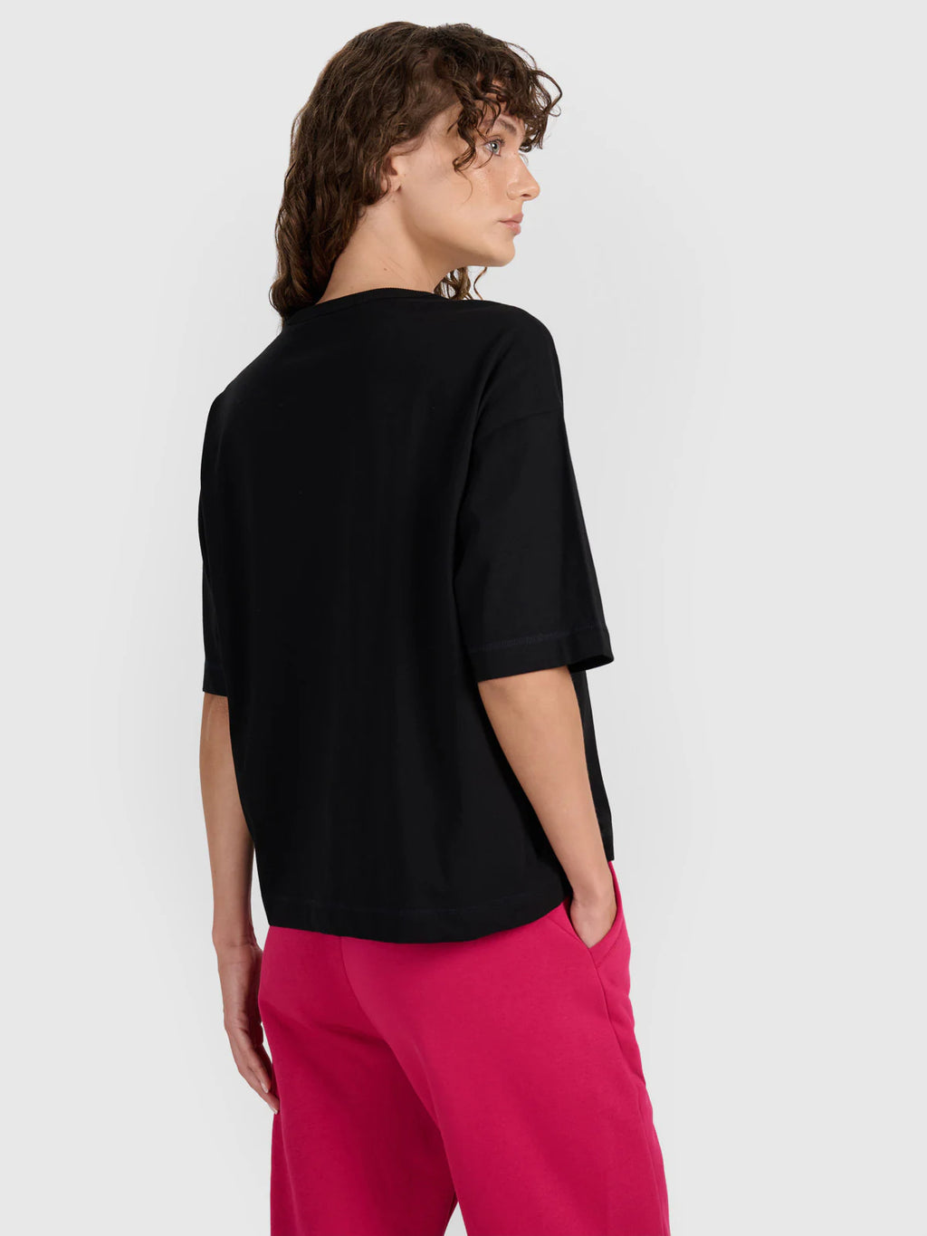 T-shirt oversize gładki damski