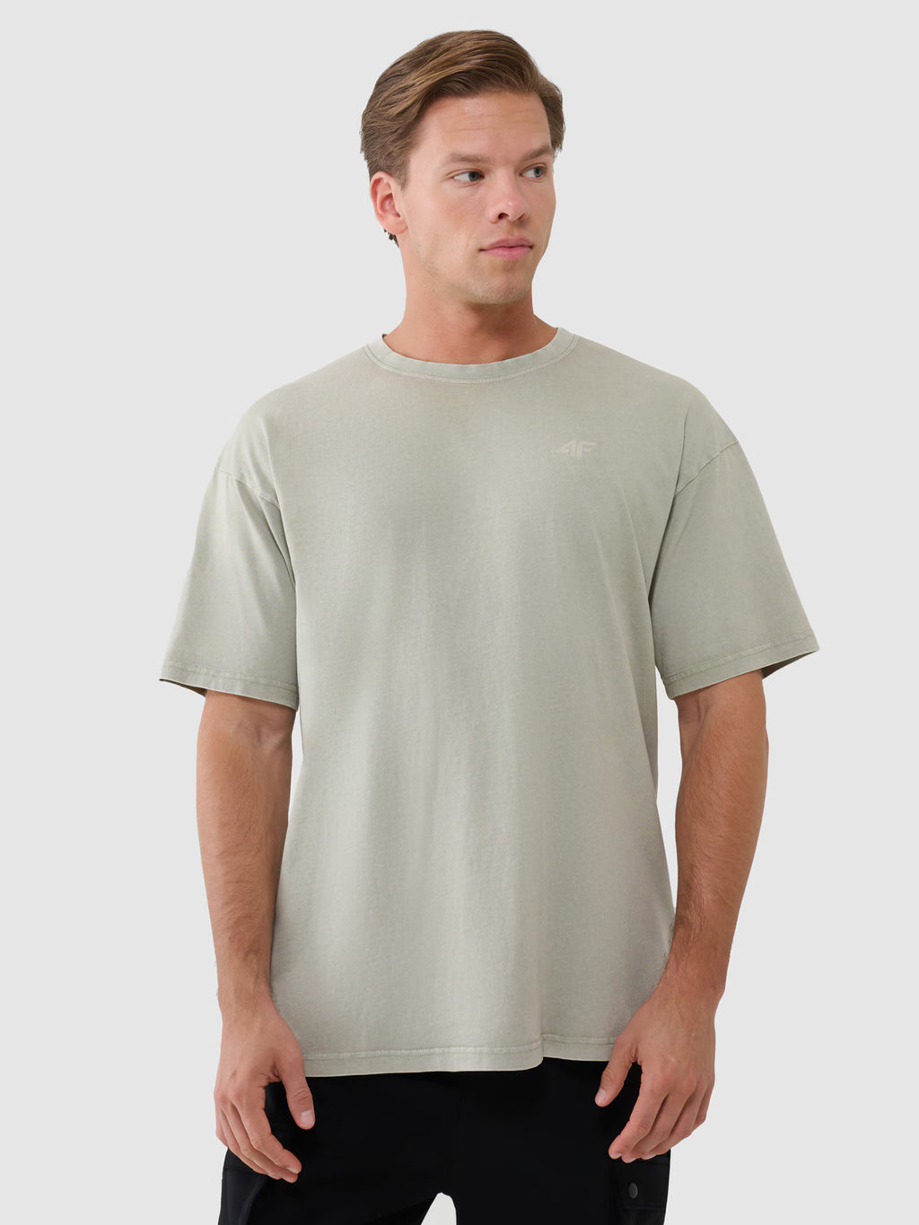 T-shirt oversize gładki męski