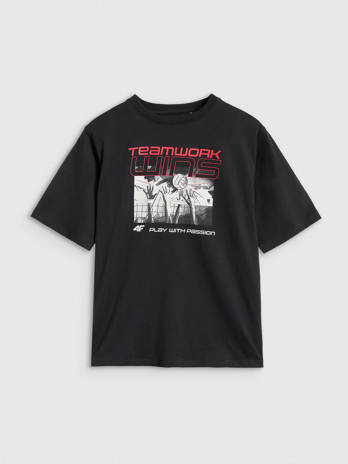 T-shirt oversize z nadrukiem dziecięcy