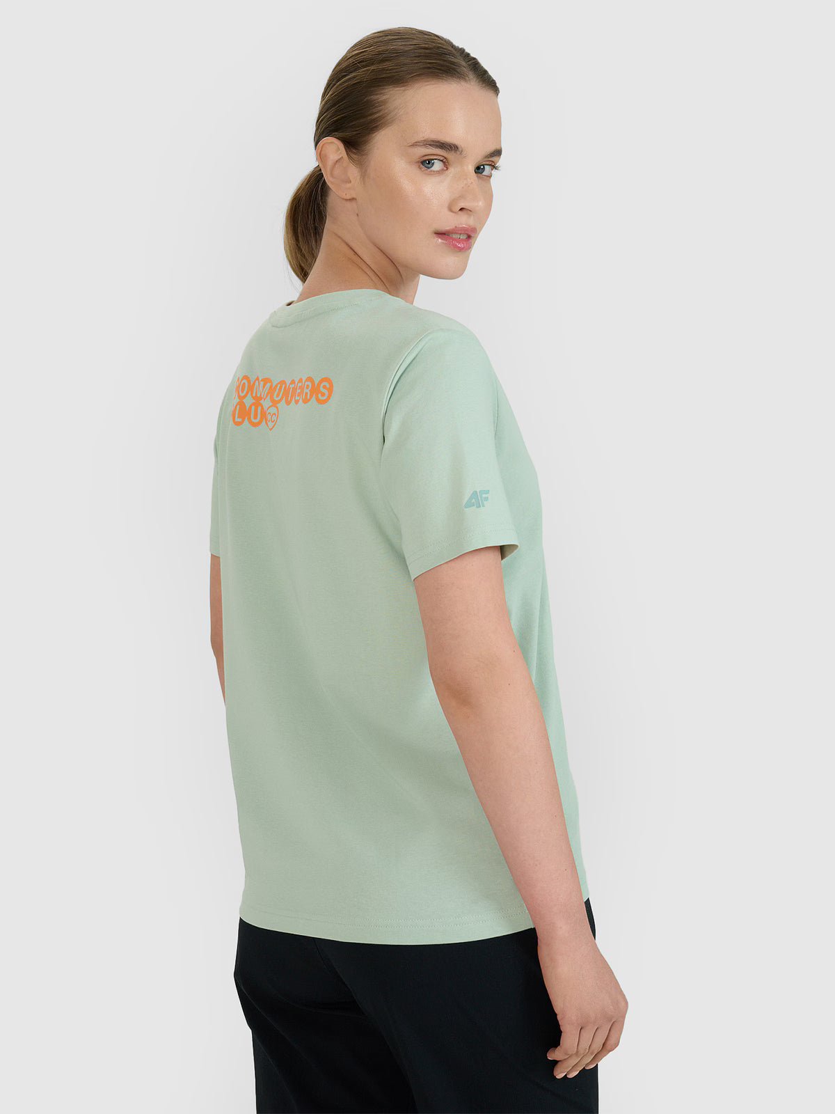 T-shirt oversize z nadrukiem damski