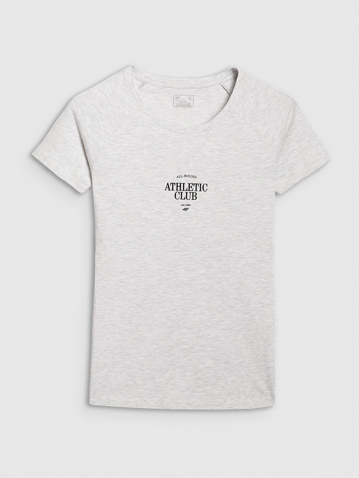T-shirt slim z nadrukiem damski