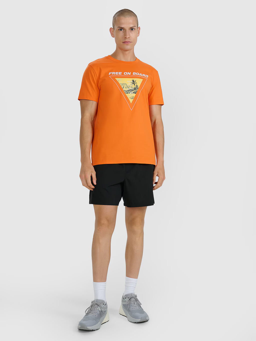 T-shirt regular z nadrukiem męski