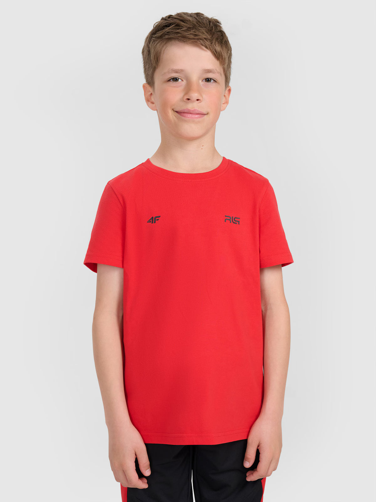 T-shirt regular z nadrukiem dziecięcy 4F JUNIOR x Robert Lewandowski