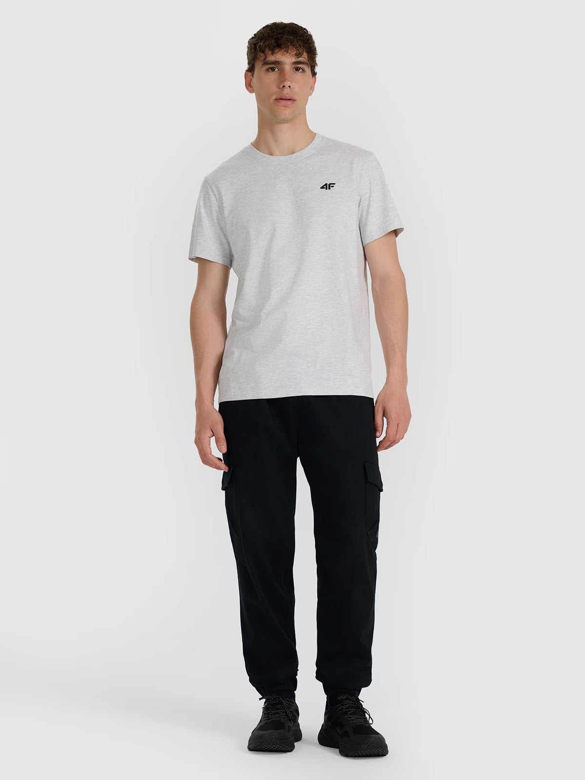 T-shirt regular gładki męski