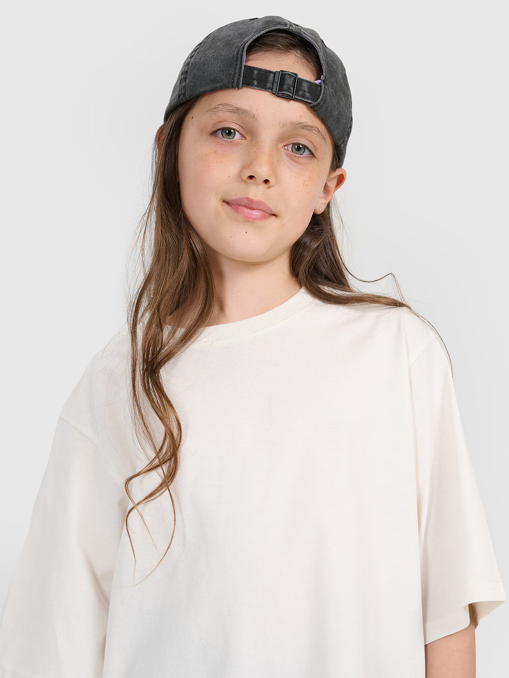 T-shirt oversize z nadrukiem dziewczęcy