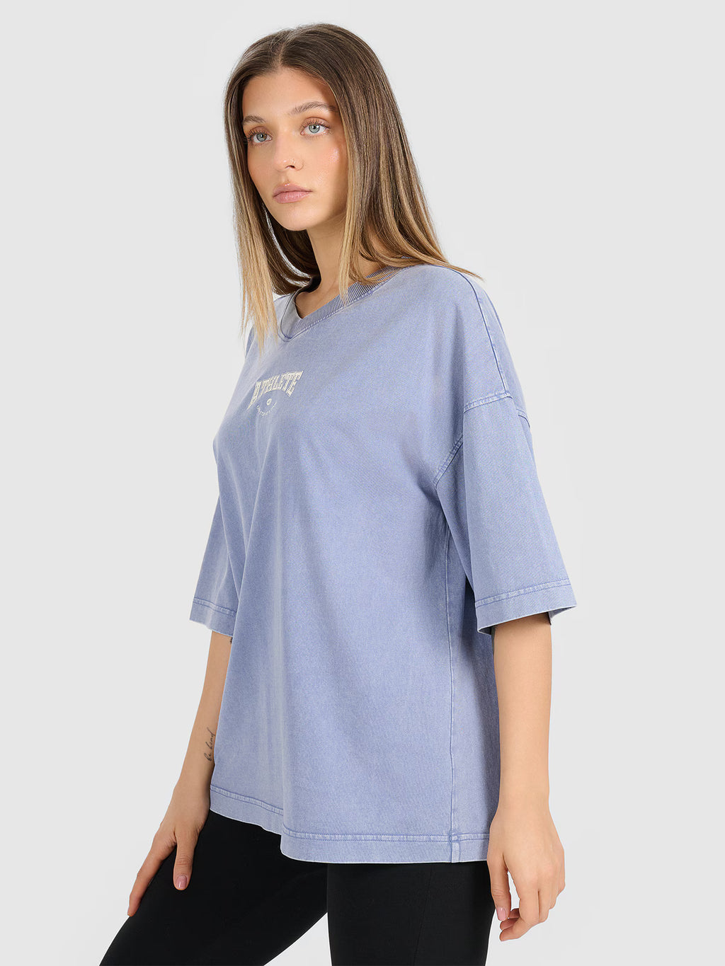 T-shirt oversize z nadrukiem damski