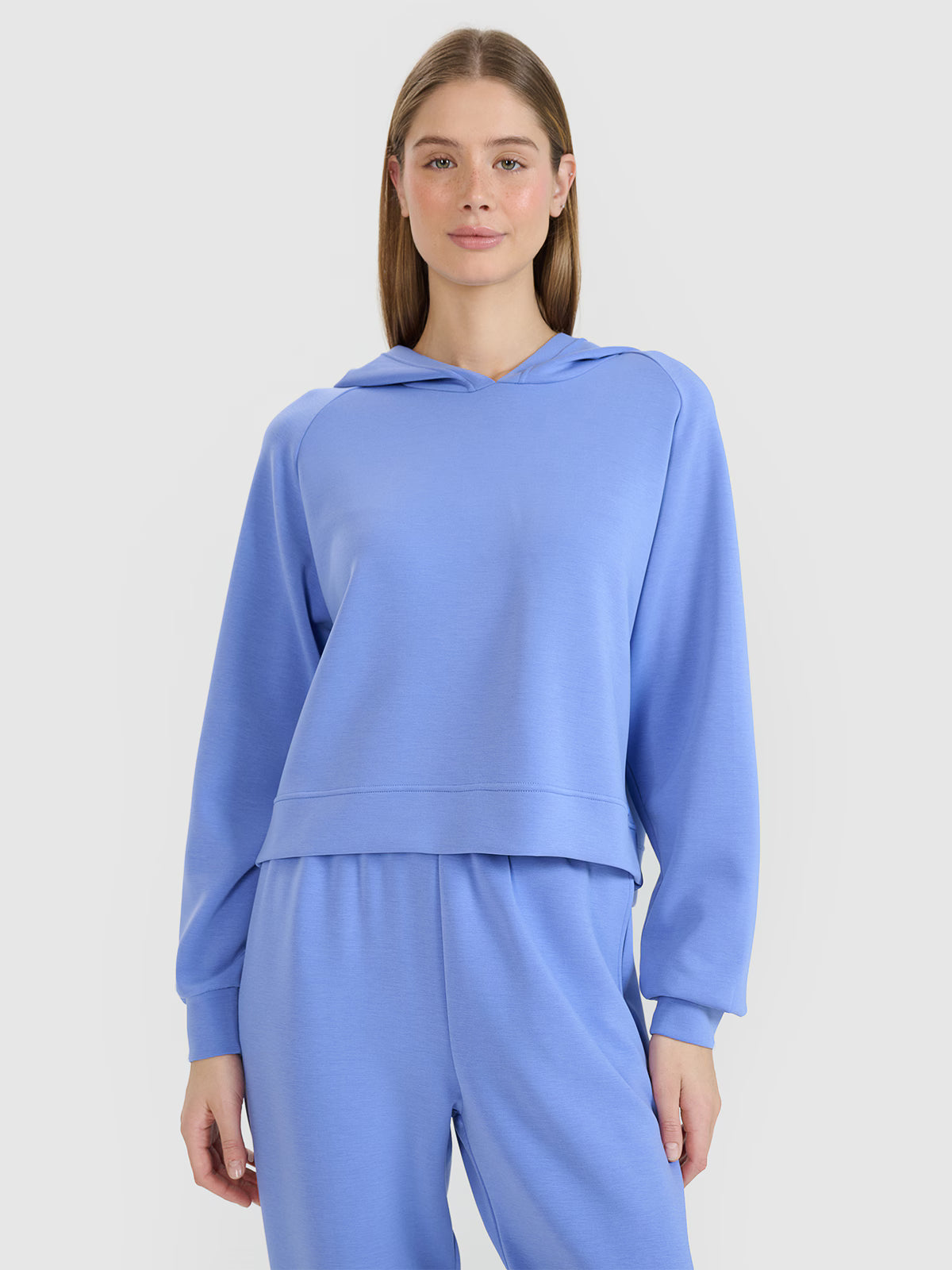 Bluza dresowa nierozpinana z modalem damska