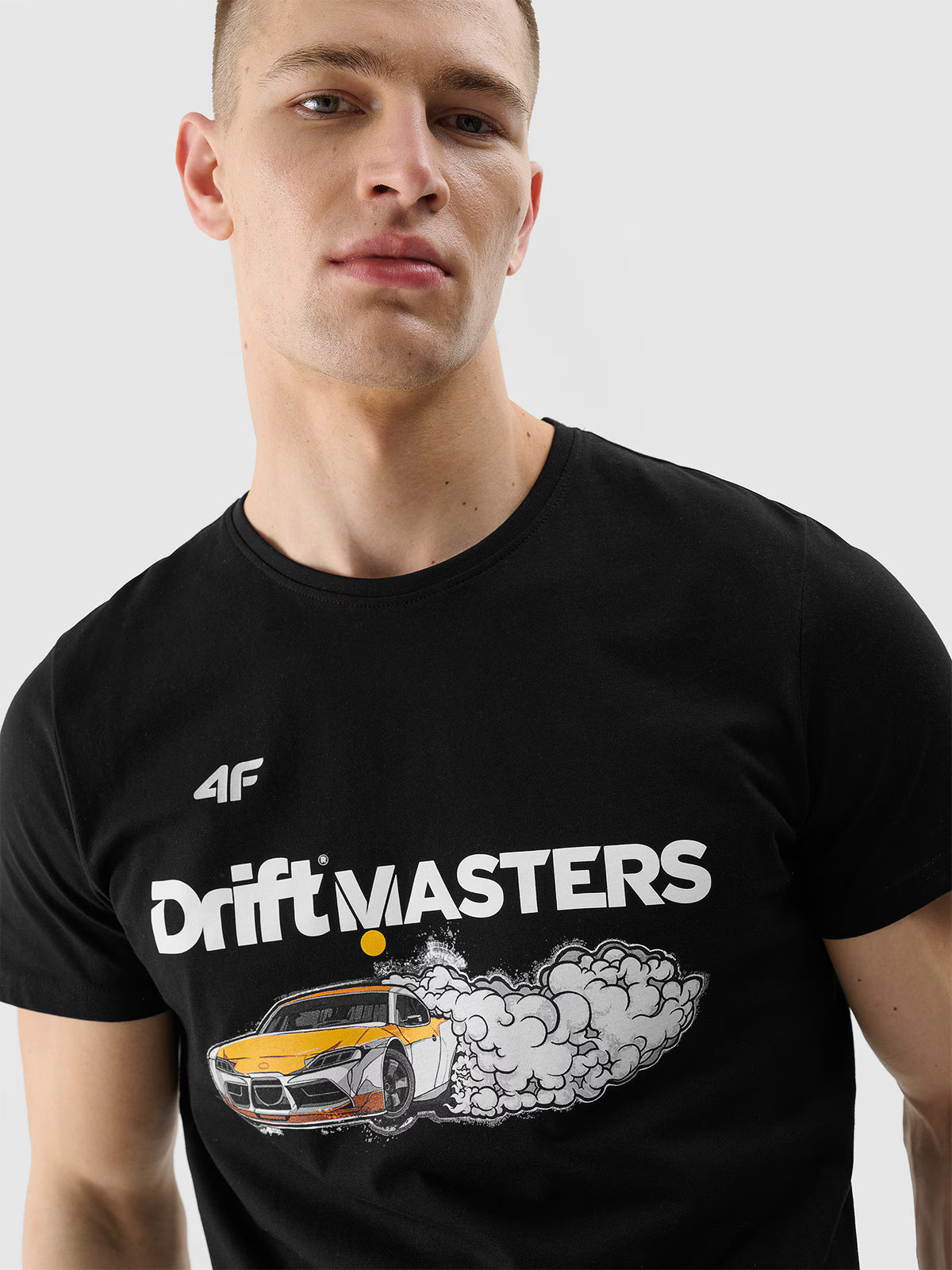 T-shirt regular z nadrukiem uniseks 4F x Drift Masters