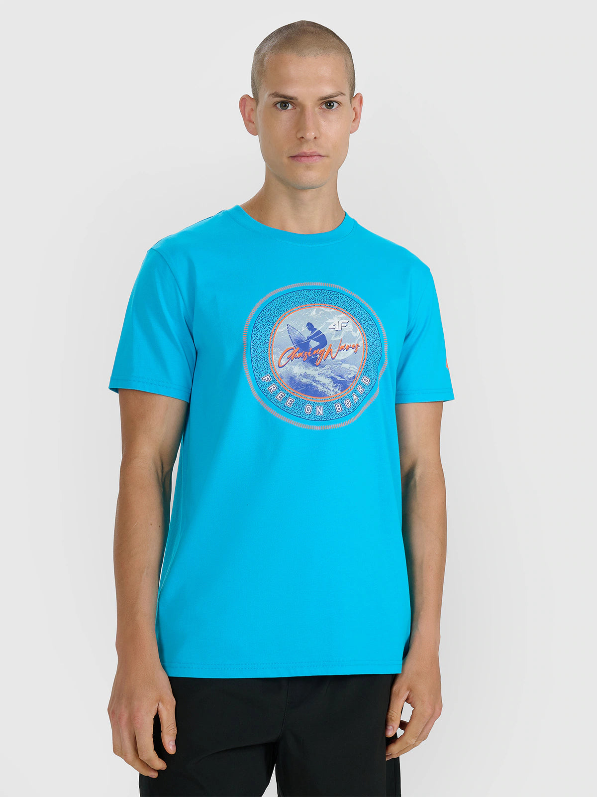 T-shirt regular z nadrukiem męski