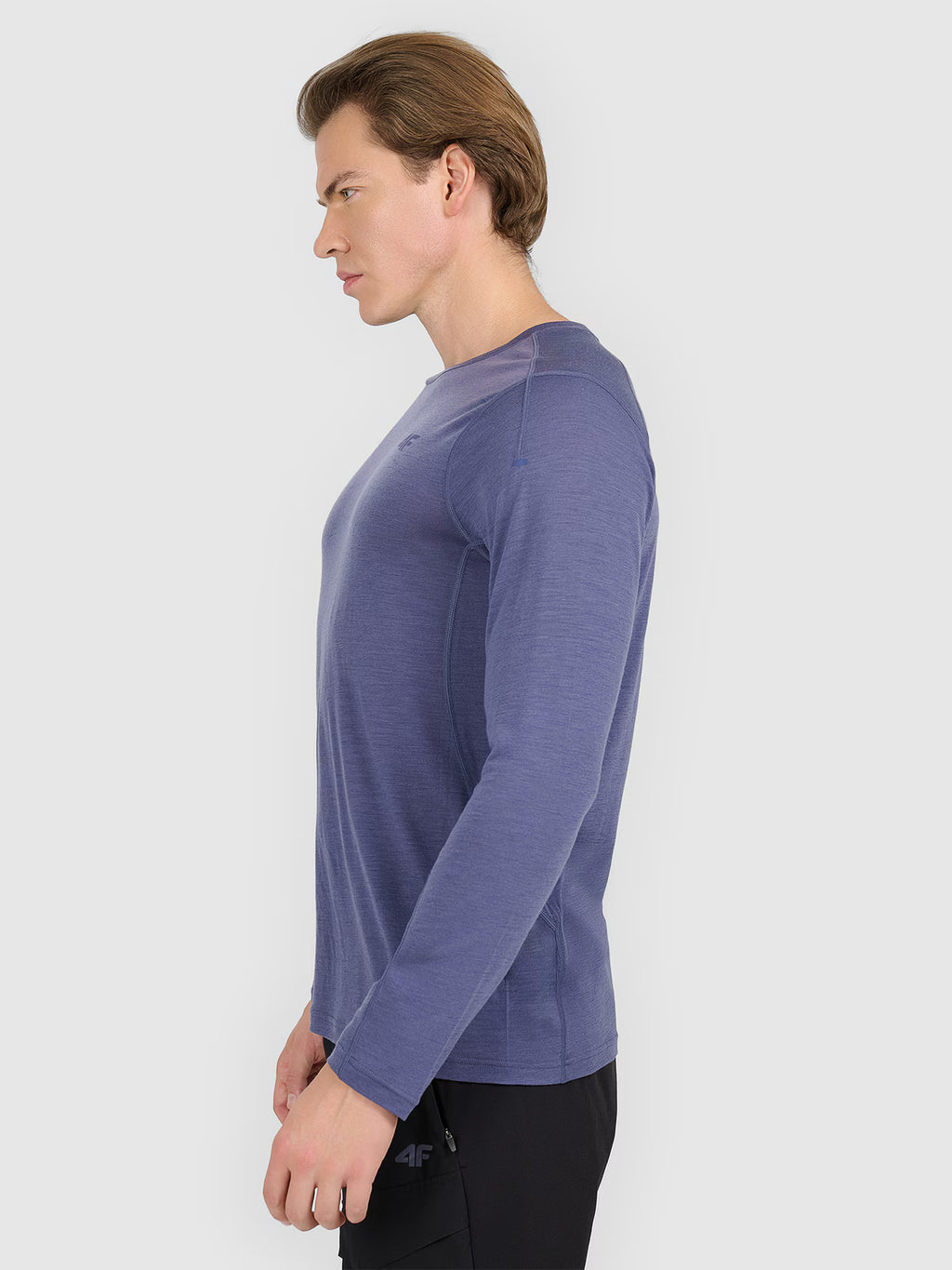 Longsleeve trekkingowy szybkoschnący z wełną merino męski