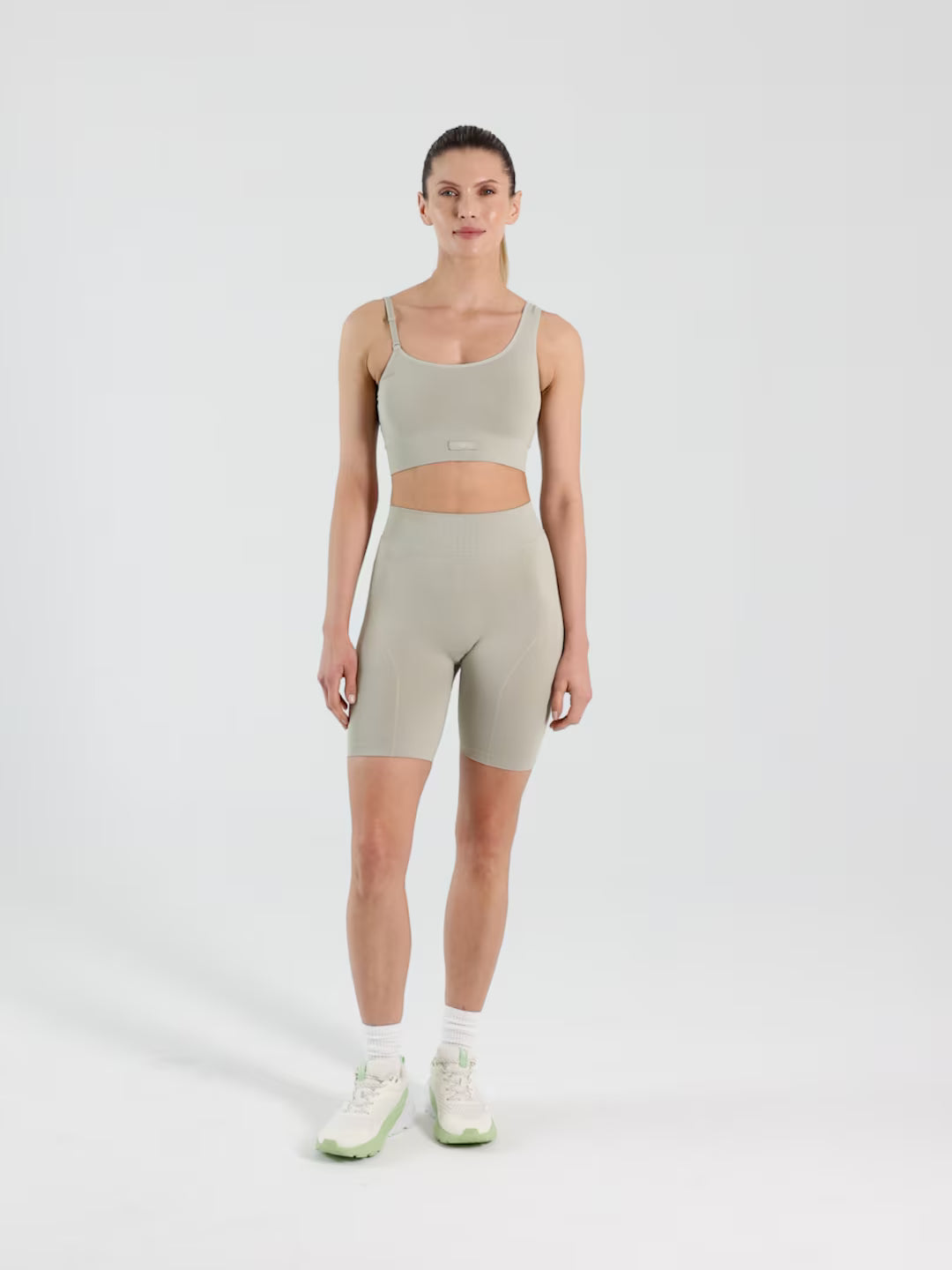 Legginsy kolarki bezszwowe treningowe damskie