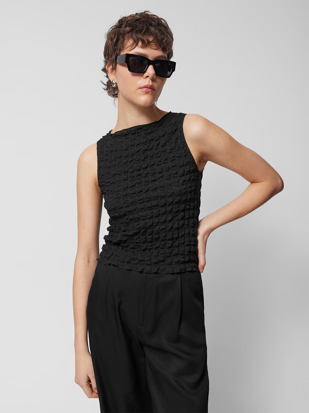 Top z tkaniny strukturalnej damski Outhorn