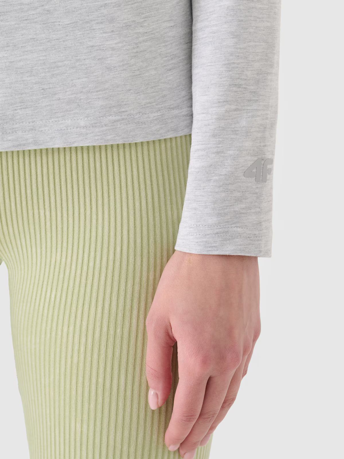 Longsleeve slim gładki damski