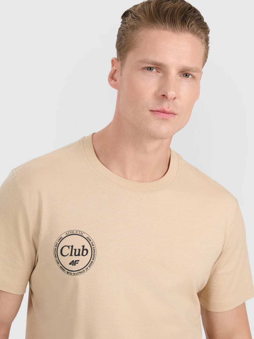 T-shirt regular z nadrukiem męski