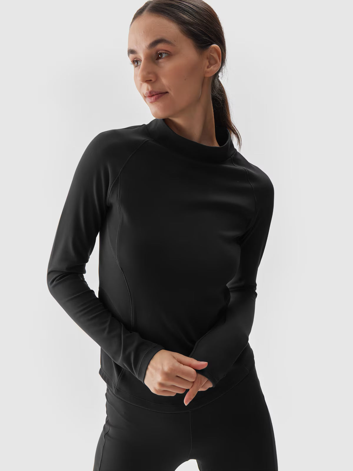 Longsleeve do jogi i pilatesu szybkoschnący damski