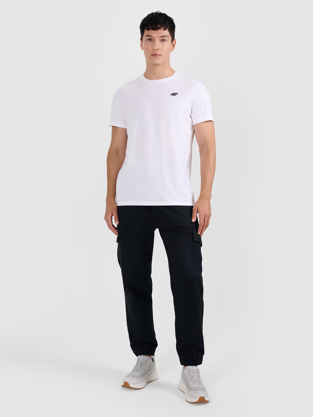 T-shirt regular gładki męski (2-pack)